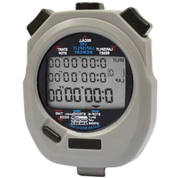 Stopwatch Elektronik 100 Memori Dengan Layar 3 Baris Plastik Untuk Pelatih Lari dan Renang