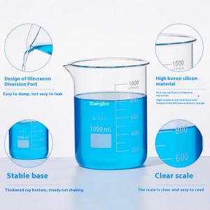 Xiangbo 1000 मिलीलीटर उच्च बोरोसिलिकेट उच्च तापमान प्रतिरोधी ग्लास बेकर मोटा 500 मिलीलीटर/1000 एमएल स्केल रासायनिक प्रयोग - Product Image 1