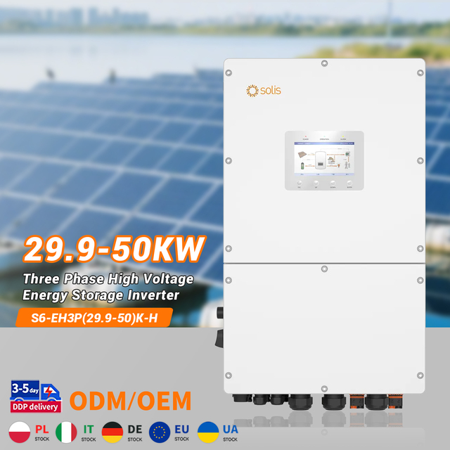 Solis S6-EH3P(8-15)K-H Three Phase High Voltage Inverter 8K/15KW Hybrid Solar Inverter Home IP66 Protection LCD/APP Display