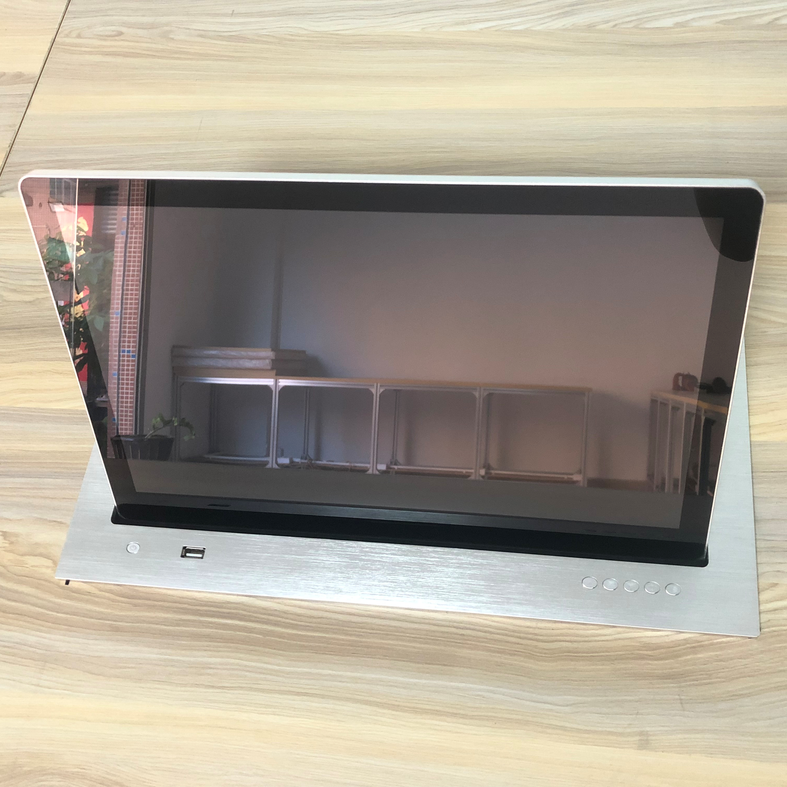 Умный офисный ультратонкий Рабочий стол с моторизованным ЖК-монитором подъемник выдвижной ЖК-подъемник 17,3 дюймов