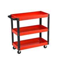 Haute qualité trois couches pièce chariot poudre revêtement finition boîte armoire Garage établi mobile voiture réparation outils chariot