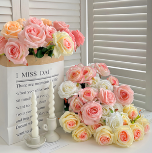 Rose Fleur Artificielle Pilée Glace Bleu Rose Maison Salon Déco Saint Valentin Mariage En Gros Fleur Artificielle - Product Image 2