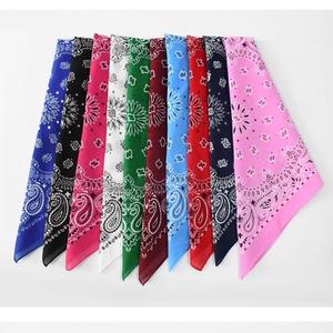 Euro-américain rétro 25g pur coton Double Cistus polyvalent extérieur écharpe Paisley amibe carré personnalisé Bandanas - Product Image 2
