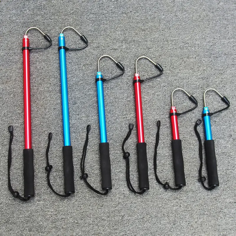 Fishing Gaff Hook Colorful Retractable Boat Fishing Sea Spear Hook Tackle Telescopic Accessories Outdoor Fishing Tool Gear