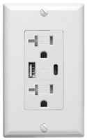 Prise de courant américaine 4.8A type C type A 2 Usb prise de courant duplex USB Port Socket USB C prise murale