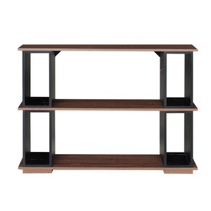 Tables de <span class=keywords><strong>console</strong></span> noires de groupe au design chic industriel de 44 pouces avec étagères ouvertes en cube de rangement pour l'entrée