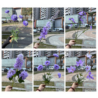 Neuankömmling Lila Seide Künstliche Blumen Hortensie Delphinium für Abschluss kirche Hochzeit Back School Chinesisches Neujahr