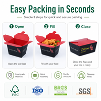 Boîte à hamburger jetable en papier kraft résistant à la graisse, fabriquée à partir de matériaux recyclés biodégradables, pour les restaurants et les plats à emporter