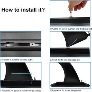 Aleta de cola grande de PVC de 9 pulgadas para tabla de surf y SUP, accesorio de equilibrio y timón para deportes acuáticos - Product Image 5