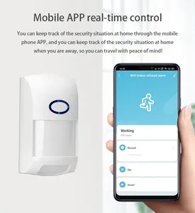 Tuya APP Control <span class=keywords><strong>Home</strong></span> Security Détecteur de mouvement intelligent PIR avec notification gratuite Alexa et pour <span class=keywords><strong>Siri</strong></span> Compatible Bar - Product Image 4