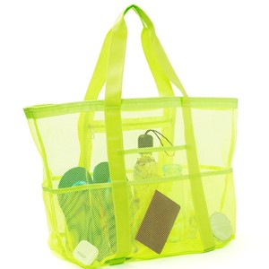Bolsas de compras de gran capacidad con logotipo personalizado al por mayor, accesorios de <span class=keywords><strong>playa</strong></span>, bolso de <span class=keywords><strong>playa</strong></span> de malla para viaje y natación - Product Image 1