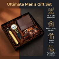 Set Hadiah Mewah Pria Lunaire: Jam Tangan, Dompet, Kacamata Hitam, Gantungan Kunci. Ideal untuk Ulang Tahun, Hari Ayah, Natal & Hari Valentine