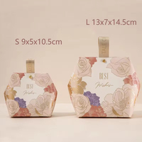 Meilleurs voeux sac cadeau en papier fleur faveur de mariage boîtes présentes emballage sacs de remerciement petite boîte à bonbons avec poignées