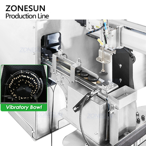 ZONESUN ZS-FAL180V11 Automatic Wine Glass Bottle Liquid <b>Level</b> Overflow Filling Cork Pressing Shrinking Production <b>Line</b> - Product Image 5
