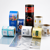 Film d'emballage souple imprimé sur mesure, film plastique laminé de qualité alimentaire pour le café, les bonbons, le lait, les aliments pour animaux, emballage automatique