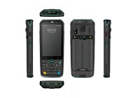 PDA portable robuste, Android 11, écran 4 pouces, processeur octa-core, lecteur de codes-barres, lecteur/graveur de cartes RFID UHF, inventaire d'entrepôt