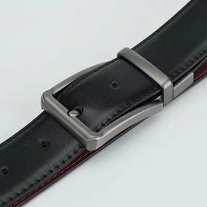 Ceinture de taille unisexe réglable imperméable de style vintage décontracté en cuir de vache avec boucle en alliage de crâne double face personnalisée 2025 - Product Image 3