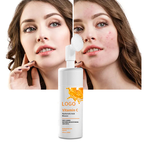 Nettoyant moussant visage végétalien au curcuma minéral, hydratant et nettoyant en profondeur, avec brosse nettoyante, enrichi en vitamine C et acides aminés - Product Image 2