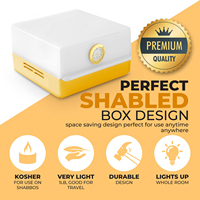 Lampe de table LED casher Shabbos, veilleuse de tiroir pour salons, chambre d'enfant, bureau à domicile, ampoule de 50 000 heures, utilisation sans fil (or)