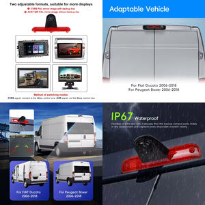 Cámara de Visión Trasera Integrada en Luz de Freno Podofo para Fiat Ducato, Modelos 2006-2018, OEM Original - Product Image 3