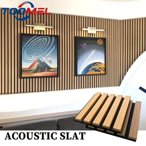 Akupanel Difusão madeira Wall Slat teto akupanel Sound Proof Wall folheado madeira Painéis acústicos