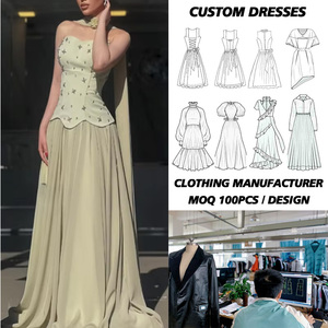 Produttori di Abbigliamento OEM/ODM Personalizzato, Abito <span class=keywords><strong>da</strong></span> Sera Senza Spalline di Alta Qualità per Donna, Fabbrica di Abiti Casual Femminili - Product Image 1