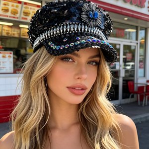 Sombrero de Capitán Steampunk con Pedrería y Logotipo Personalizado, Bajo MOQ, Ideal para Festivales de <span class=keywords><strong>Faros</strong></span> y Recorridos Artísticos Costeros - Product Image 2