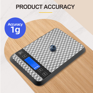 Balance de cuisine numérique électronique en acier inoxydable ultra-mince avec écran LCD, capacité 15 kg, pour la pâtisserie, la cuisine et la vente au détail - Product Image 5