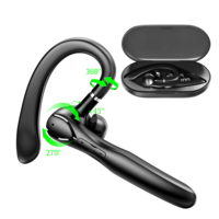 Earphone Komunikasi Satu Telinga Nirkabel V5.4 untuk Penggunaan Massal di Kantor, Dilengkapi Mikrofon Internal, Tahan Air IPX4, Driver 10mm RK35