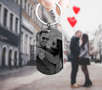 Porte-clés personnalisé avec image gravée, porte-clés photo DIY personnalisé, cadeau pour couple et amoureux pour les fêtes