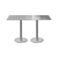 Meubles de salle à manger, tables et chaises pour restaurant, table en acier inoxydable vintage facile à nettoyer pour bar, résistante à la rouille