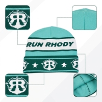 Bonnet d'hiver personnalisé en jacquard avec pompon, unisexe, en acrylique, avec logo, pour hommes et femmes, vente en gros