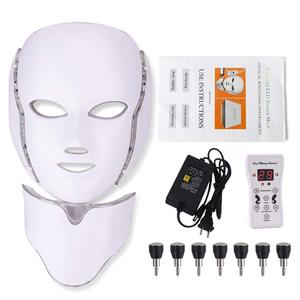 7 couleurs beauté thérapie LED <span class=keywords><strong>masque</strong></span> facial lumière soins de la peau rides élimination de l'acné visage cou LED <span class=keywords><strong>masque</strong></span> facial - Product Image 6