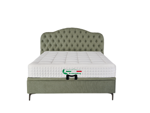 Lit ottoman rembourré avec vérin hydraulique réglable, base de rangement gain de place, plateforme de lit minimaliste/velours pour hôtel - Product Image 3