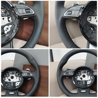 Volant en cuir et fibre de carbone sur mesure pour Audi A4 A5 A3 B8 Q5 Q3