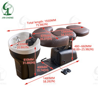 Fauteuil de lavage électrique moderne Jincheng, lit de shampoing réglable de haute qualité pour hôtel et salon avec bac en céramique