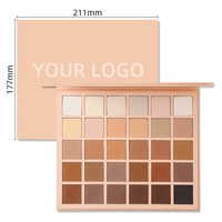 Palette d'ombres à paupières nude à haute pigmentation, sans cruauté, avec logo personnalisé, fournisseur, faible MOQ, palette d'ombres à paupières mates, marque privée