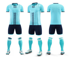 Tenue de football rétro classique respirante, anti-transpiration, séchage rapide, antibactérienne, manches courtes, unisexe adulte pour les matchs de club - Product Image 1