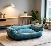 Vente en gros de lits pour animaux de compagnie en mousse de velours, design moderne, super doux, avec housse amovible, pour chiens, toutes tailles disponibles