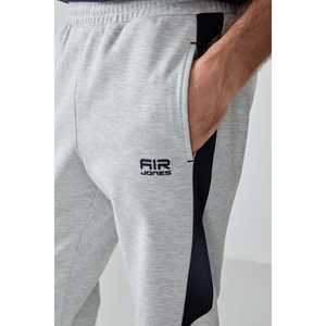 Pantalon de survêtement gris pour homme, coupe standard, taille élastique, décontracté, respirant, style jogging - Product Image 2