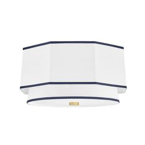 Plafonnier semi-suspendu moderne de luxe en laiton et pétales blancs superposés |   Éclairage opulent pour hall d'hôtel et zones haut de gamme - Product Image 4