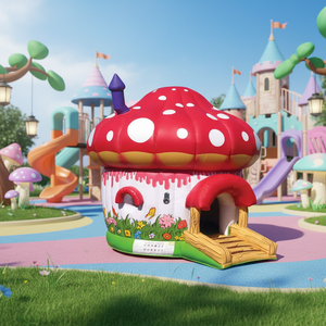 Castello Gonfiabile per Bambini con Logo Personalizzato, Tema Fungo Cartoon, Attrezzatura per Divertimento al Coperto - Product Image 2