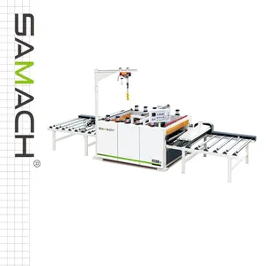 Máquina de adesivo de papel automático samach, linha de produção em madeira