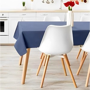 Mantel de Algodón Sólido Azul Aviación CHOU LINE - 140x185 cm - Product Image 1