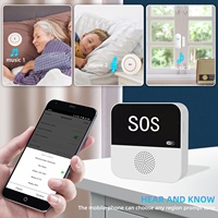HONEYGUARD HSG005 Sistem Alarm SOS WiFi Tuya dengan Sensor Gerak PIR Jangkauan Deteksi 10-20m Bahan ABS untuk Keamanan Rumah