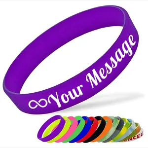 Tùy chỉnh UV màu thay đổi Silicone dây đeo cổ tay Silicone Vòng đeo tay thể thao dây đeo cổ tay Bangle cao su dây đeo cổ tay