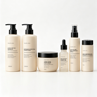 Kit de Soins Capillaires Anti-Chaleur Marque Blanche : Shampoing, Après-Shampoing, Masque Capillaire, Huile Réparatrice et Spray Thermoprotecteur à Base de Peptides Acides (OEM)