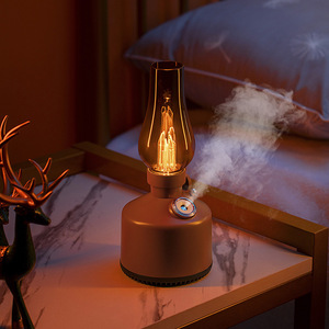 Vintage Kerosene Lamp Humidifier USB Rechargeable Aroma <b>Diffuser</b> Portable Desktop Cool Mist Humidifier for Living <b>Room</b> Bedroom - Product Image 5