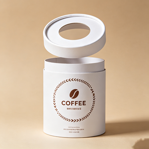 Boîte d'emballage cylindrique personnalisée de haute qualité avec fenêtre transparente, tube rond pour la personnalisation de la marque de grains de café - Product Image 4