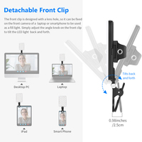 NEEWER Rechargeable 60 LED Selfie Phone Clip Light CRI 95 + 3 Modes Dual-Side Portable Fill Clip LED Video Light
